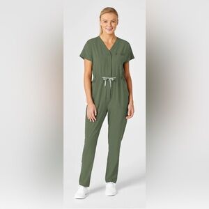 Wonderwink Renew Scrubs Jumpsuit Olive Large NWT